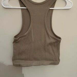 PacSun Ribbed Beige Crop Top